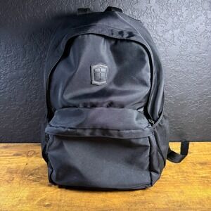 Six Pack Fitness Motivator Black Nylon Meal Prep Backpack Insulated Core Bag